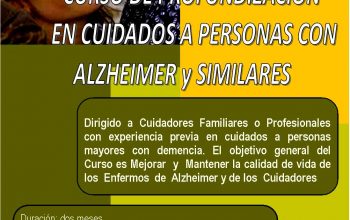 Curso de Profundización en cuidados a personas con Alzheimer y similares