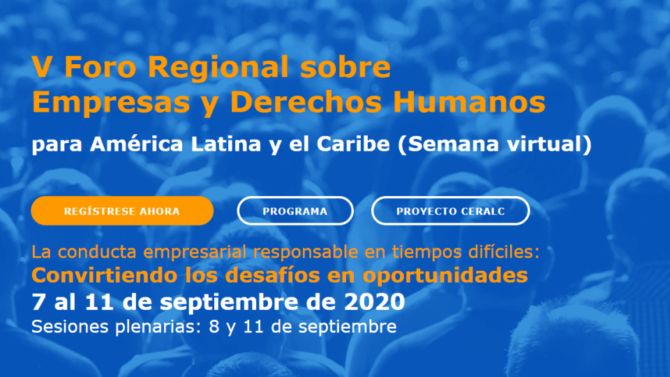 Foro Regional online sobre Empresas y Derechos Humanos